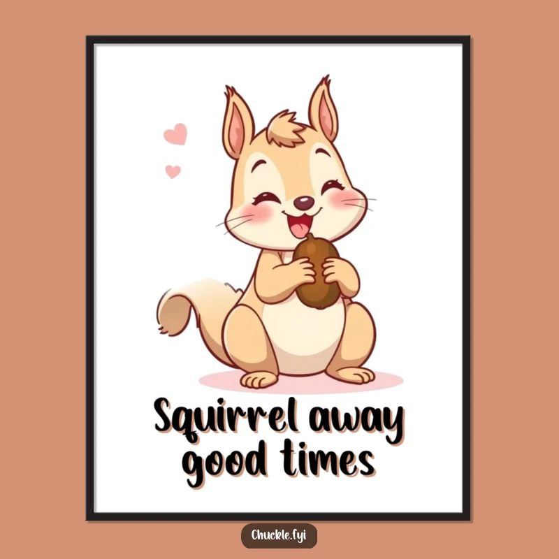 Free Printable Mischievous Squirrel Wall Art - Funny Nutty Downloadable Decor
