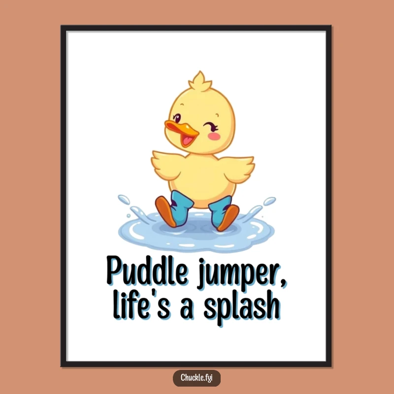 Free Printable Wall Art: Cheerful Duck Boots Splashing Fun, Whimsical Downloadable Decor!