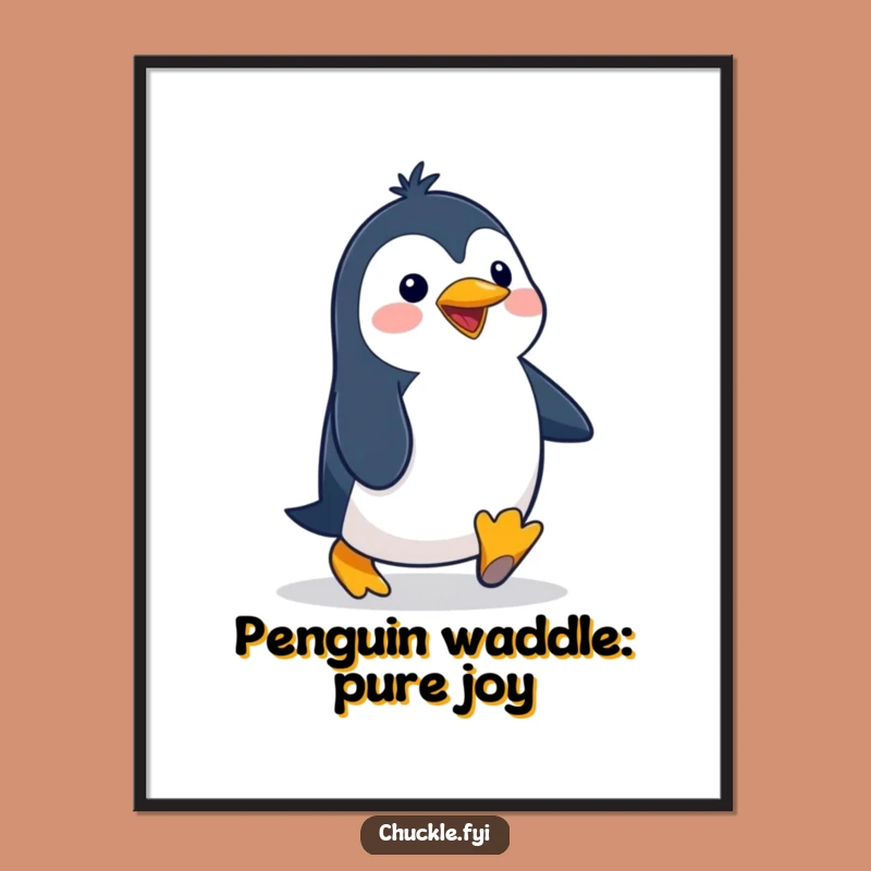 Free Printable Penguin Wall Art: Hilarious Waddling Downloadable Decor