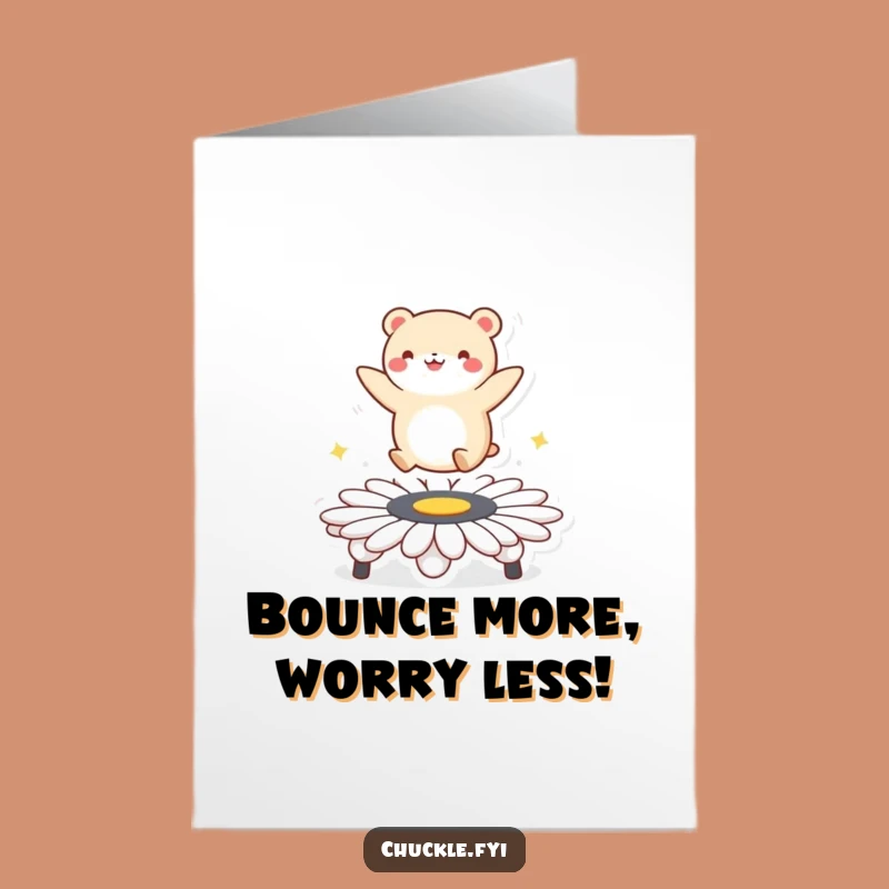 Free Printable Birthday Card: Bouncy Daisy Fun Animal, Hilarious Downloadable Gift