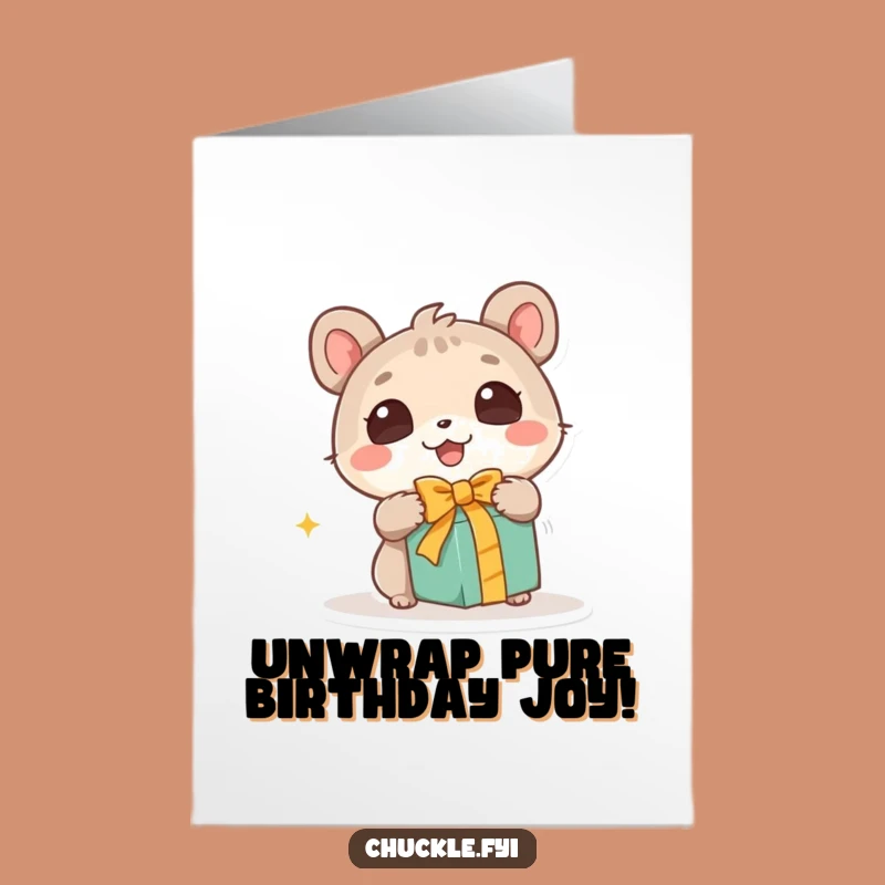 Free Printable Birthday Card: Excited Animal, Gift Wonder Downloadable Gift