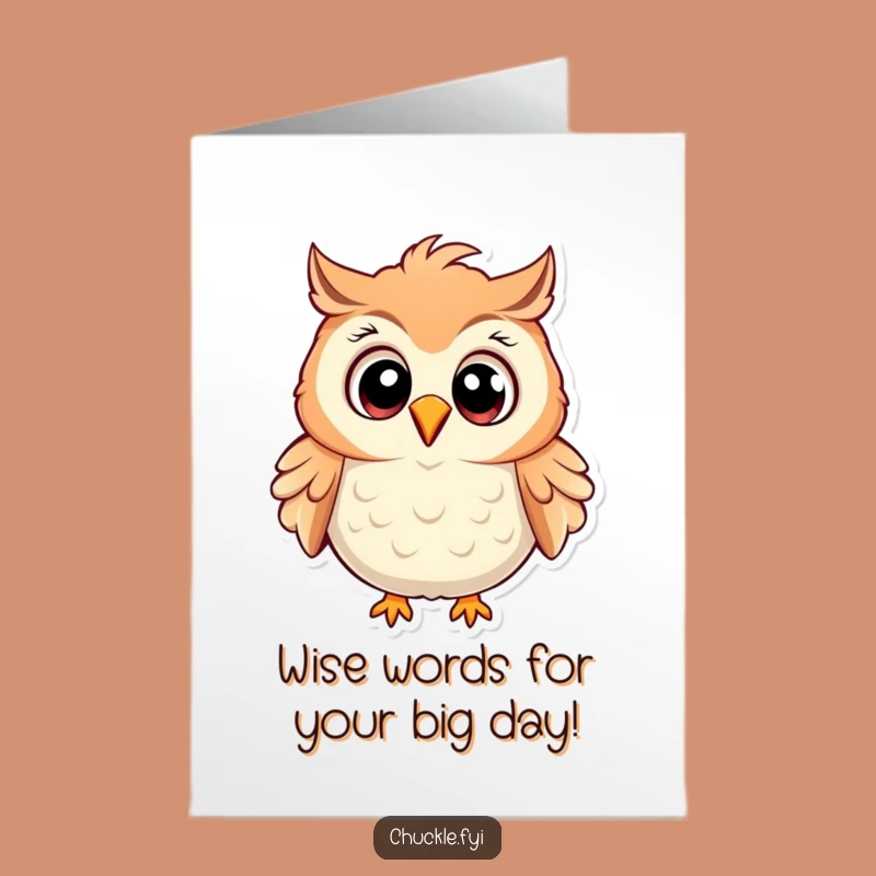 Free Printable Birthday Card: Funny Owl Chuckling Printable Greeting, Perfect Downloadable Gift