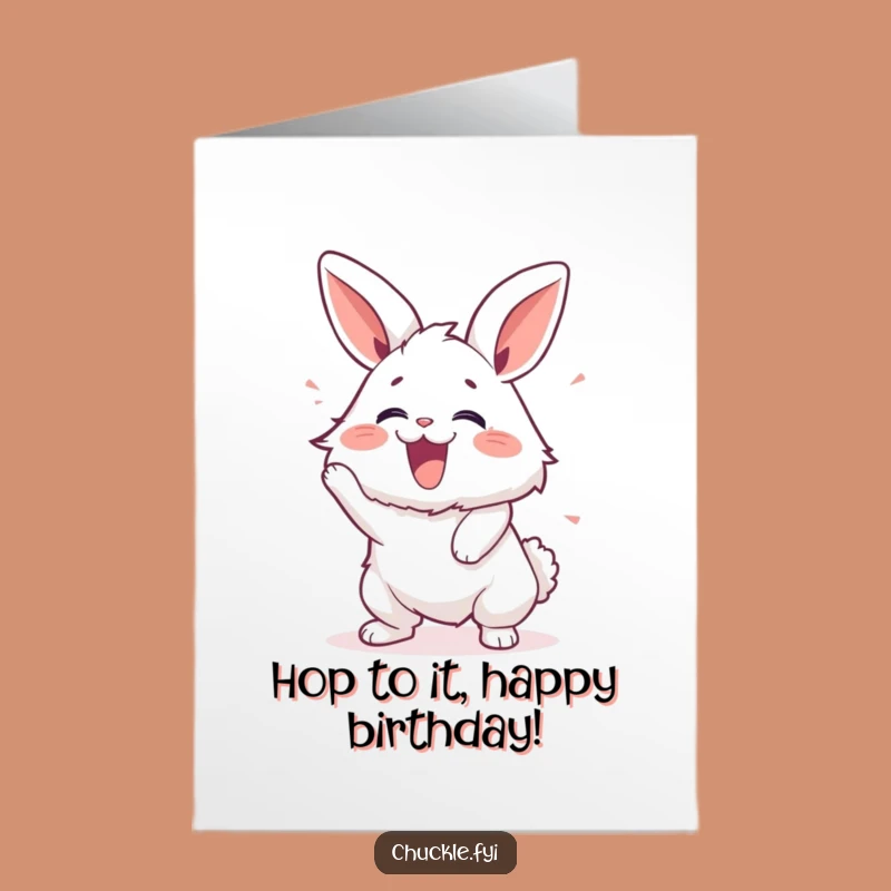 Free Printable Birthday Card: Laughing Bunny, Funny Downloadable Wishes