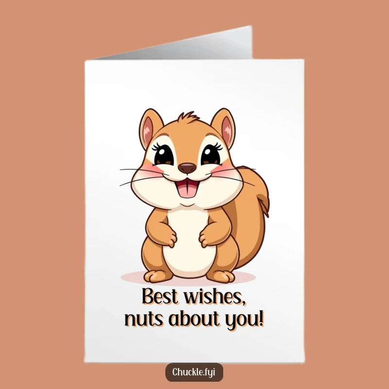 Free Printable Squirrel Bow Birthday Card - Funny Downloadable Gift Surprise
