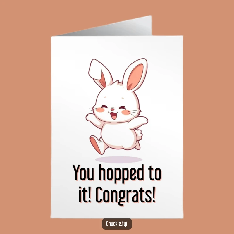 Free Printable Bunny Congrats Card: Hilarious Hop To Your Success!