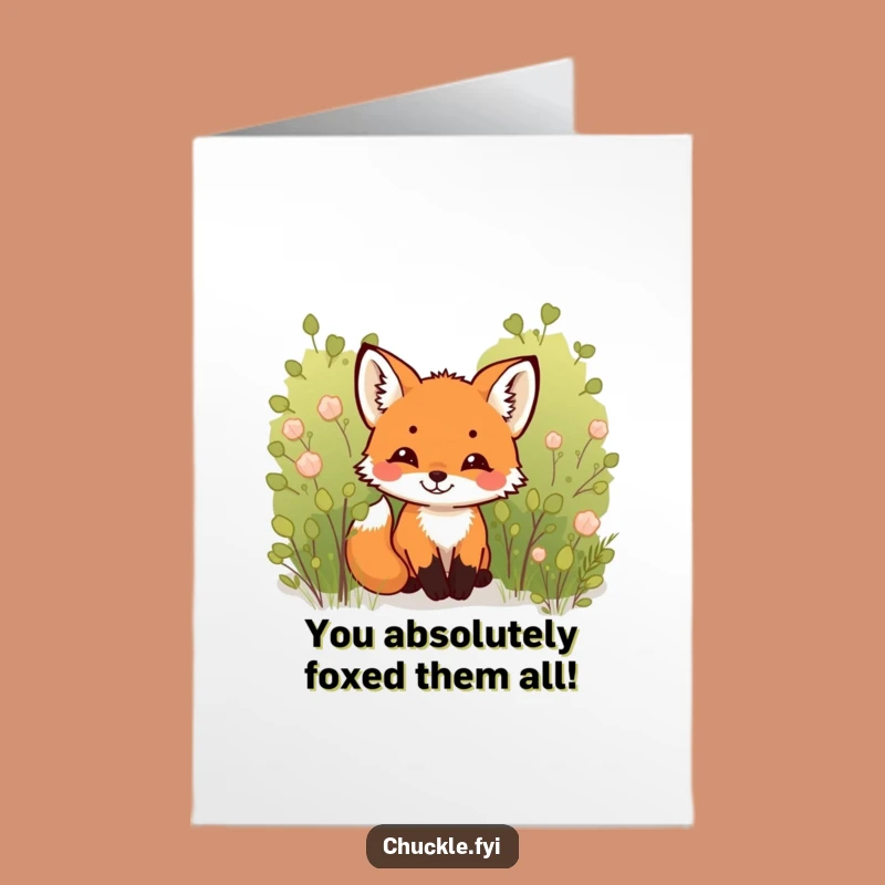 Free Printable Fox Congratulations Card - Chuckling Cub for Joyful Announcements