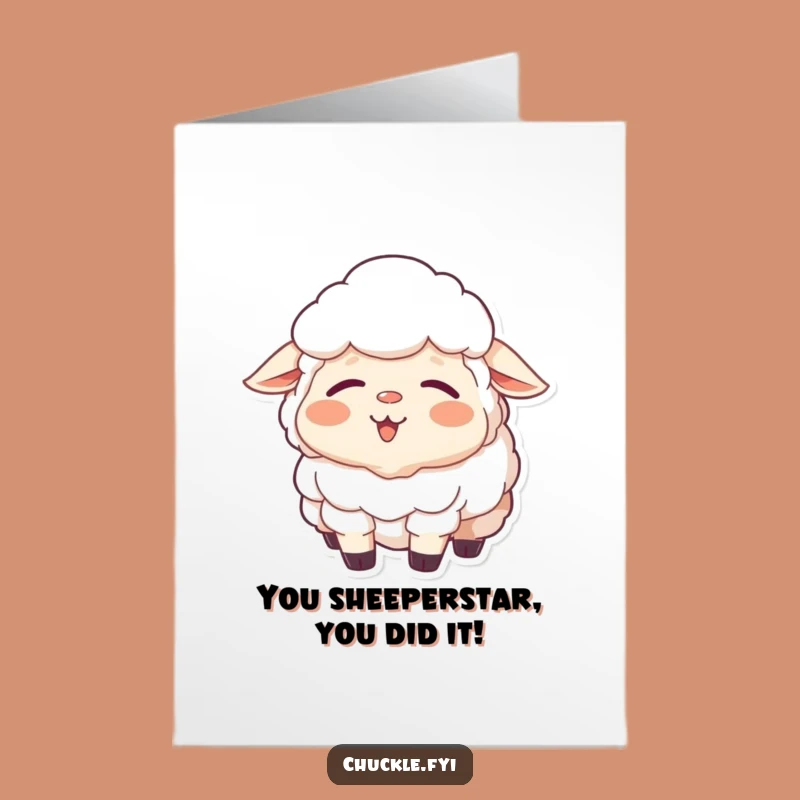 Free Printable Sheep Congrats Card - Yawning Sheep for Relaxed Downloadable Wishes