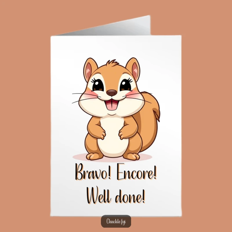 Free Printable Squirrel Bow Congrats Card - Funny Downloadable Greeting