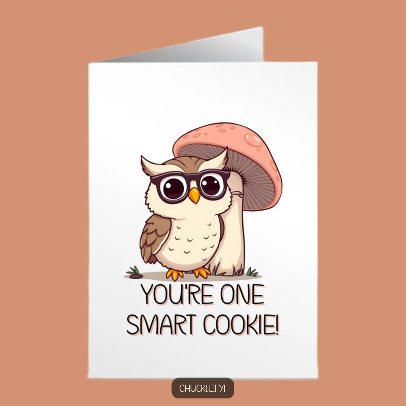 Free Printable Congrats Card: Owl's Mushroom Discovery, Downloadable Celebration!