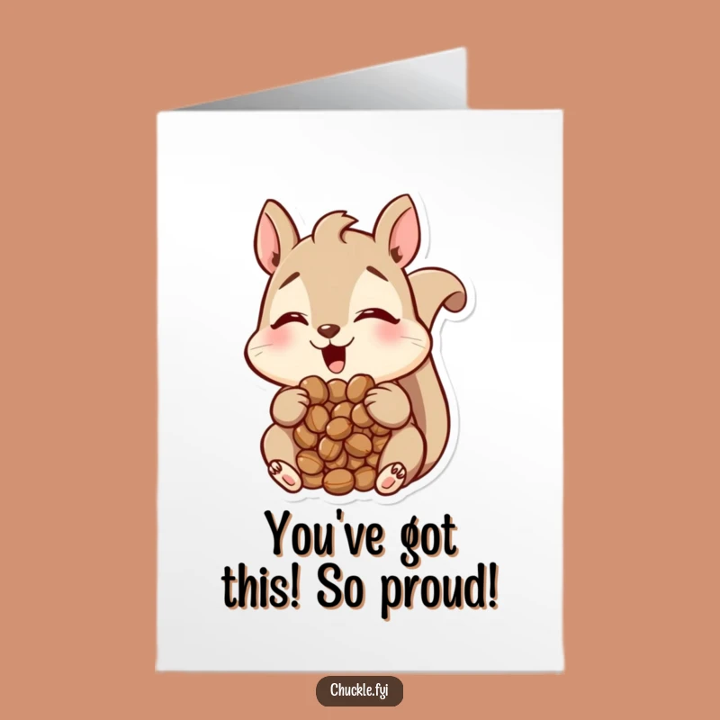 Free Printable Squirrel Congrats Card: Nuts About Your Success!