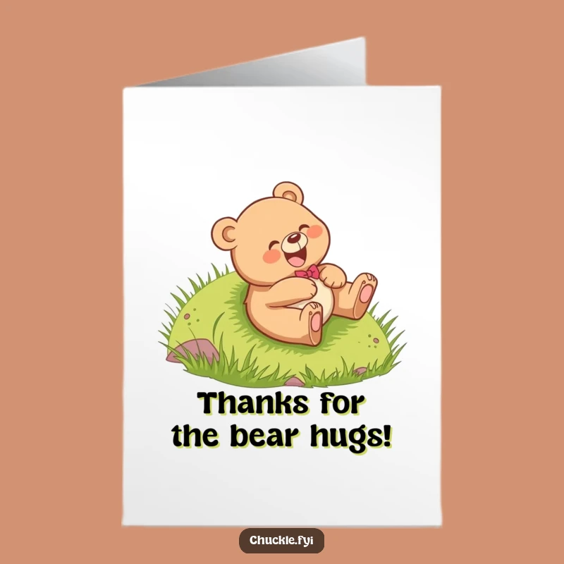 Free Printable Bear Thank You Card: Rolling Thanks Your Way!