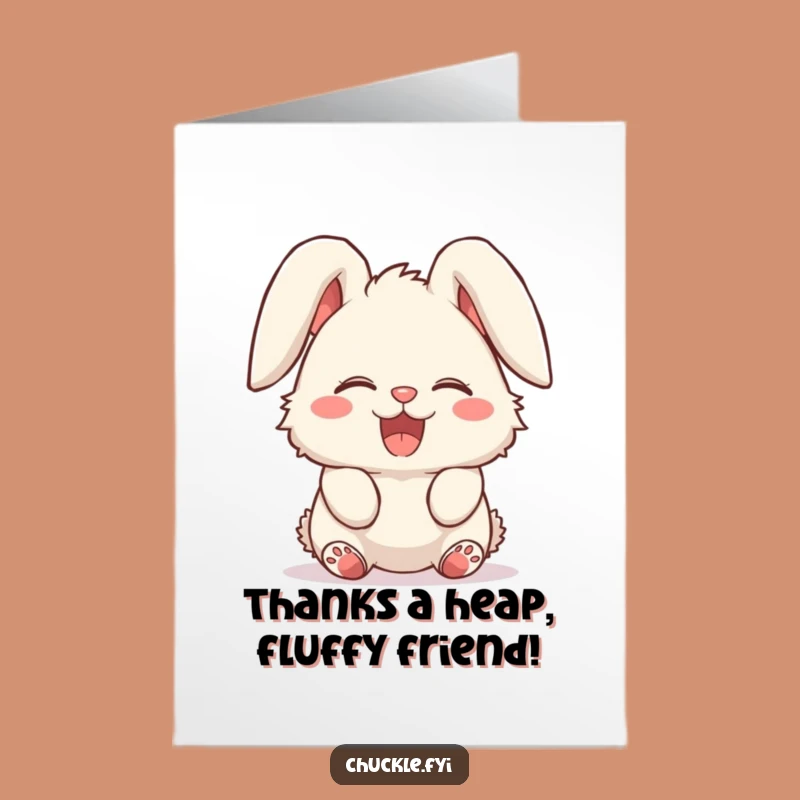 Free Printable Thank You Card: Giggle Bunny - Cute Floppy Ears Downloadable Gift!