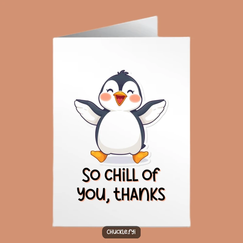 Free Printable Thank You Card: Penguin Gratitude, Charming Downloadable Gift for Thanks