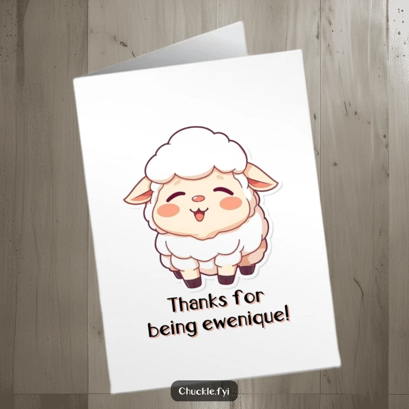 Funny Free Printable Sheep Thank You Card: Sleepy sheep yawning a happy, contented smile. A sweet, downloadable thank you.