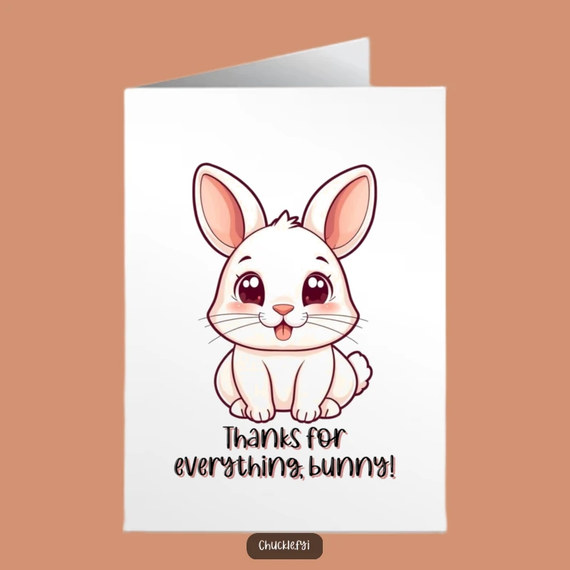Free Printable Joyful Rabbit Thank You Card - Sweet Bopping Downloadable Gift