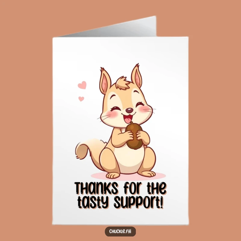 Free Printable Squirrel Thank You Card - Nutty Gratitude Downloadable Gift