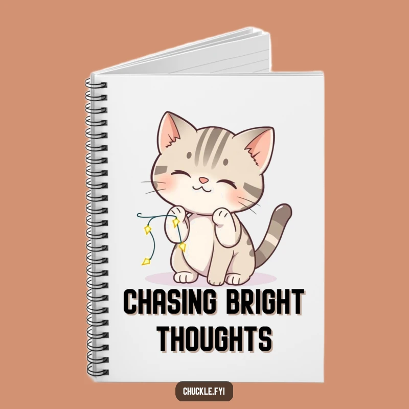 Funny Cat Lights Notebook: Jot Down Notes with Playful Curiosity