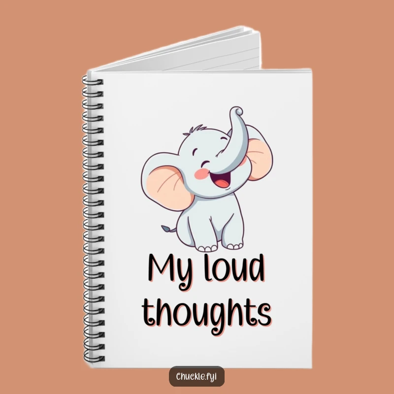 Funny Happy Elephant Trumpet Notebook - Jot Down Joyful Thoughts!