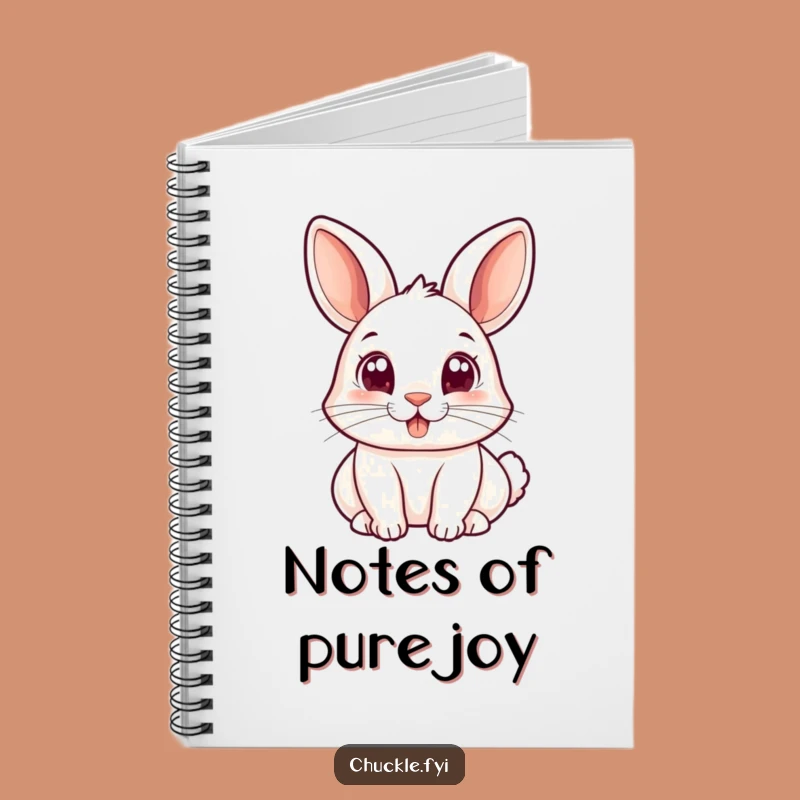 Funny Rabbit Nose Bopping Notebook - Joyful Cute Journal Gift
