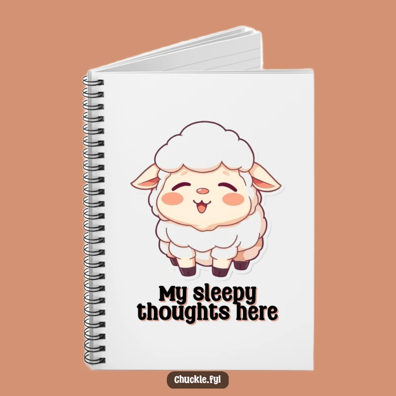 Funny Sheep Notebook: Sleepy Yawn Journal, Contented Ideas, Cute