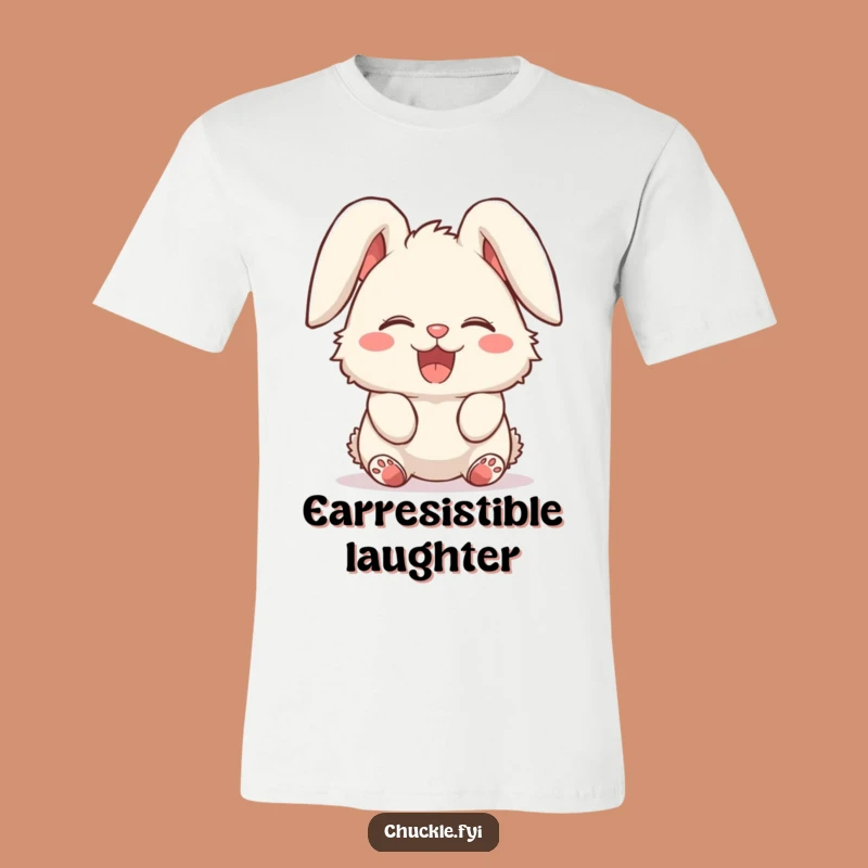 Funny Giggling Bunny T-Shirt: Wear Your Delight with This Hilarious Bunny Tee