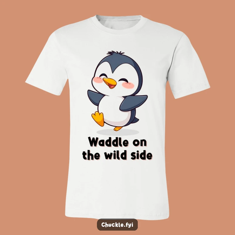 Funny Giggling Penguin T-Shirt - Exaggerated Excitement Tee for Penguin Lovers