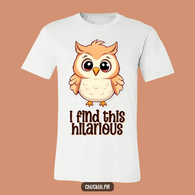 Funny Owl Laugh T-Shirt: Hilarious Cartoon Bird Tee for Comedic Souls