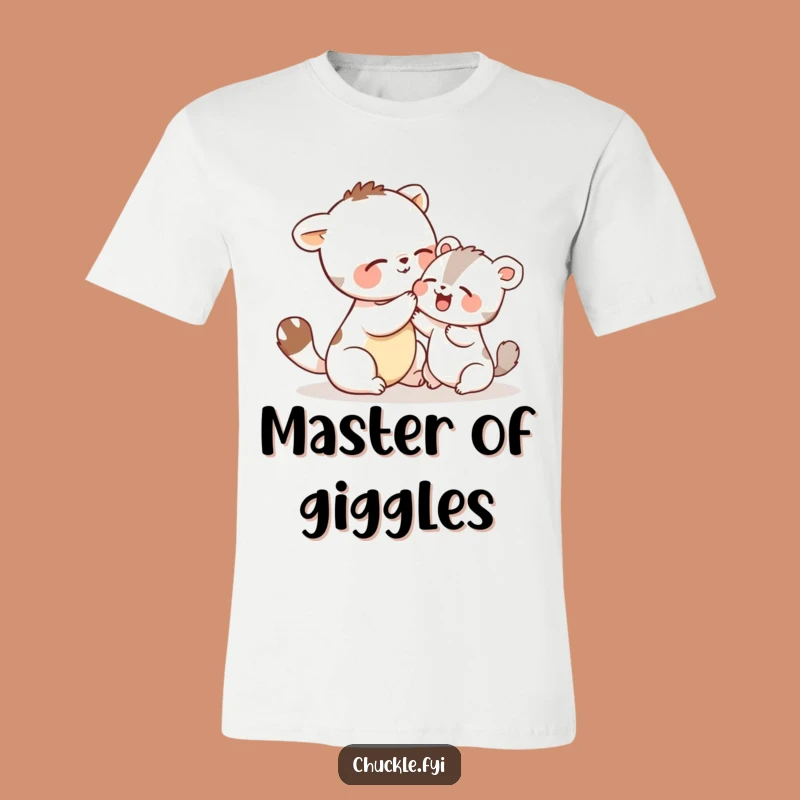 Funny Tickle Fight Animal T-Shirt: Giggling Friends Sharing Hilarious Humor, Great Gift