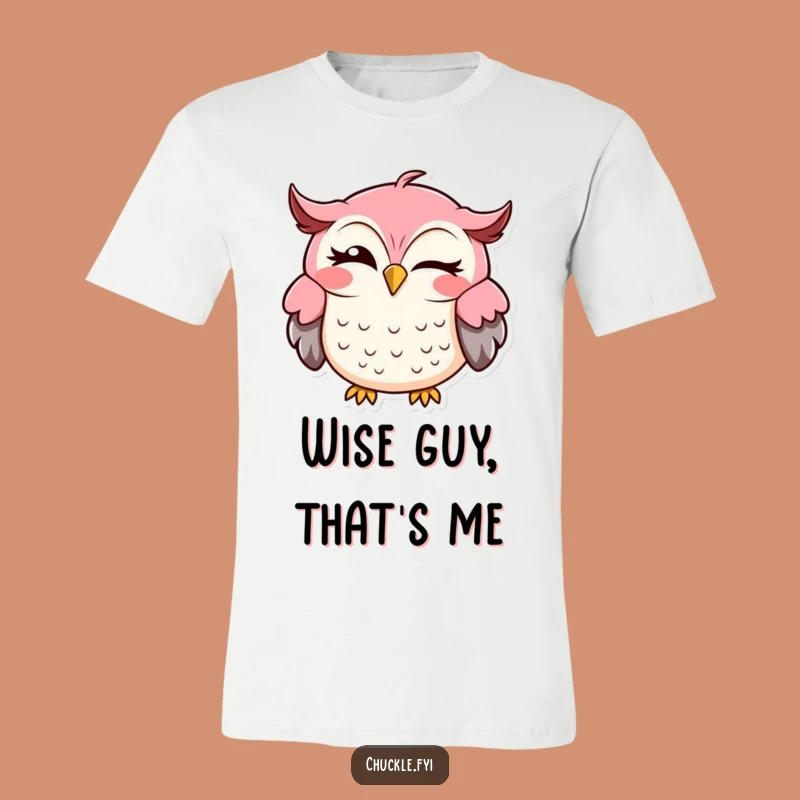 Funny Winking Owl T-Shirt: Hilarious Cartoon Apparel for Owl Lovers