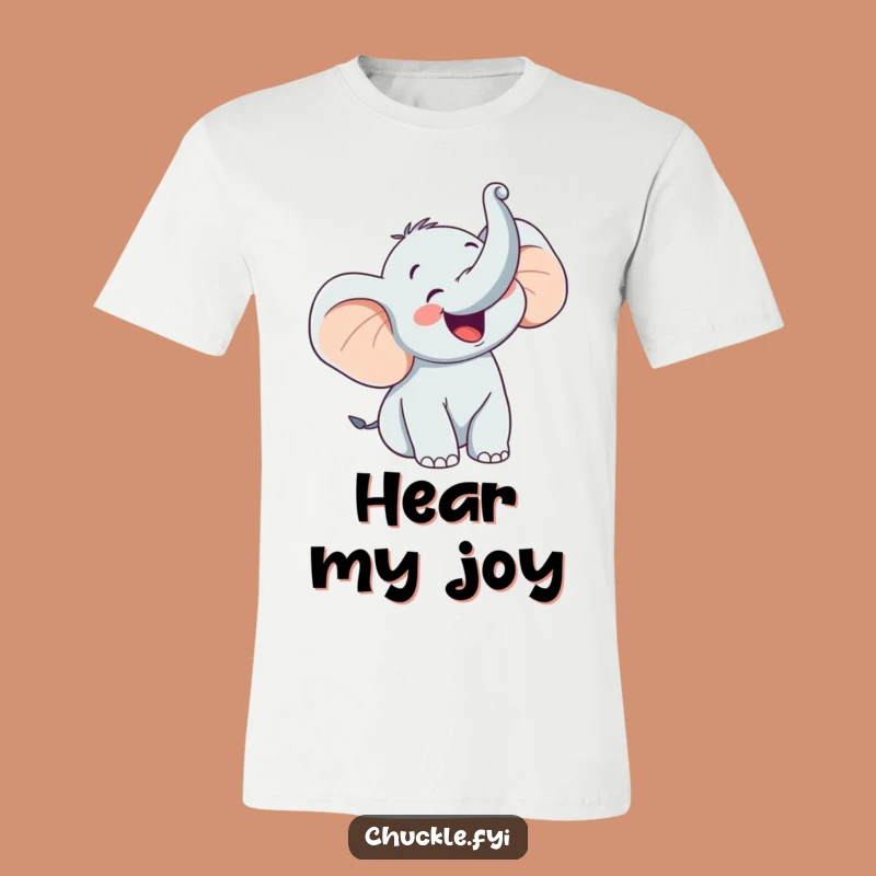 Funny Happy Elephant Trumpet T-Shirt - Unleash Your Glee!
