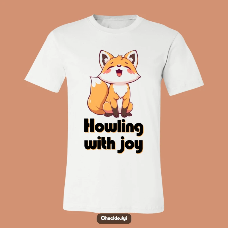 Funny Playful Fox T-Shirt: Joyful Howling Fox Tee, Great Unique Gift