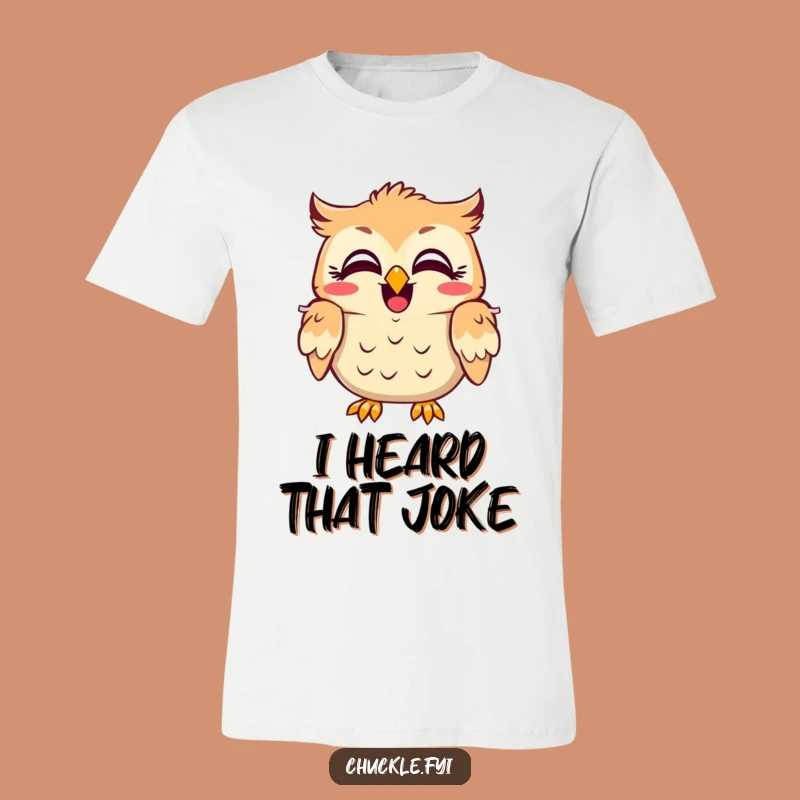 Funny Owl Laugh T-Shirt - Amused Character, Hilarious Hoots Tee, Great Gift