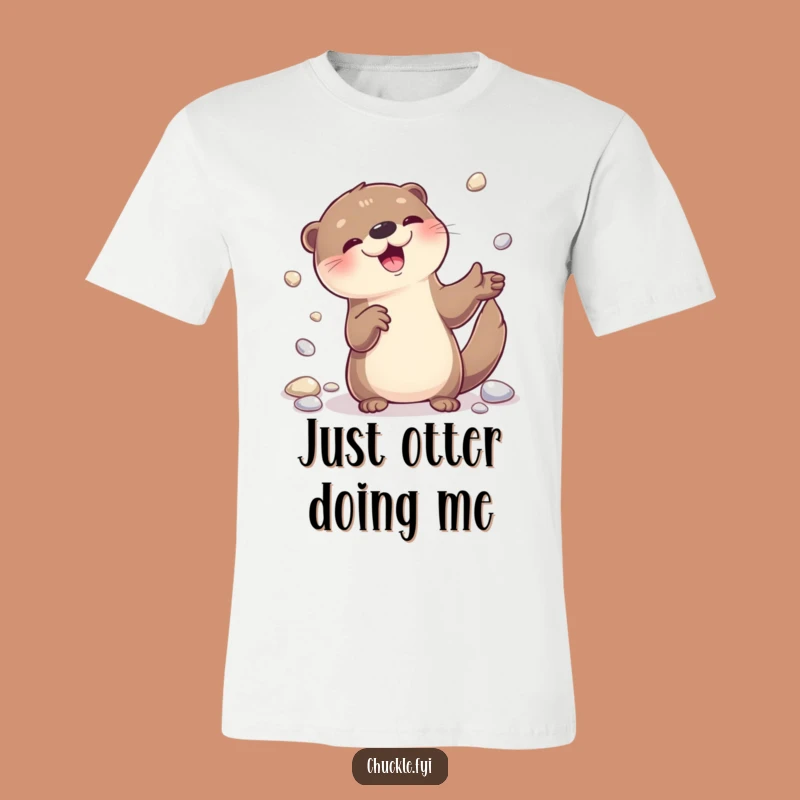 Funny Otter Juggling Pebbles T-Shirt: Express Your Joyful Side