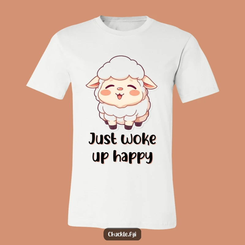 Funny Sheep T-Shirt: Sleepy Yawn, Happy & Contented, Cute Tee