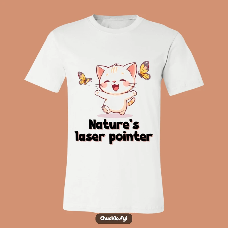 Funny Kitten Butterfly T-Shirt: Wear Pure Happiness, Adorable Pet Humor Tee