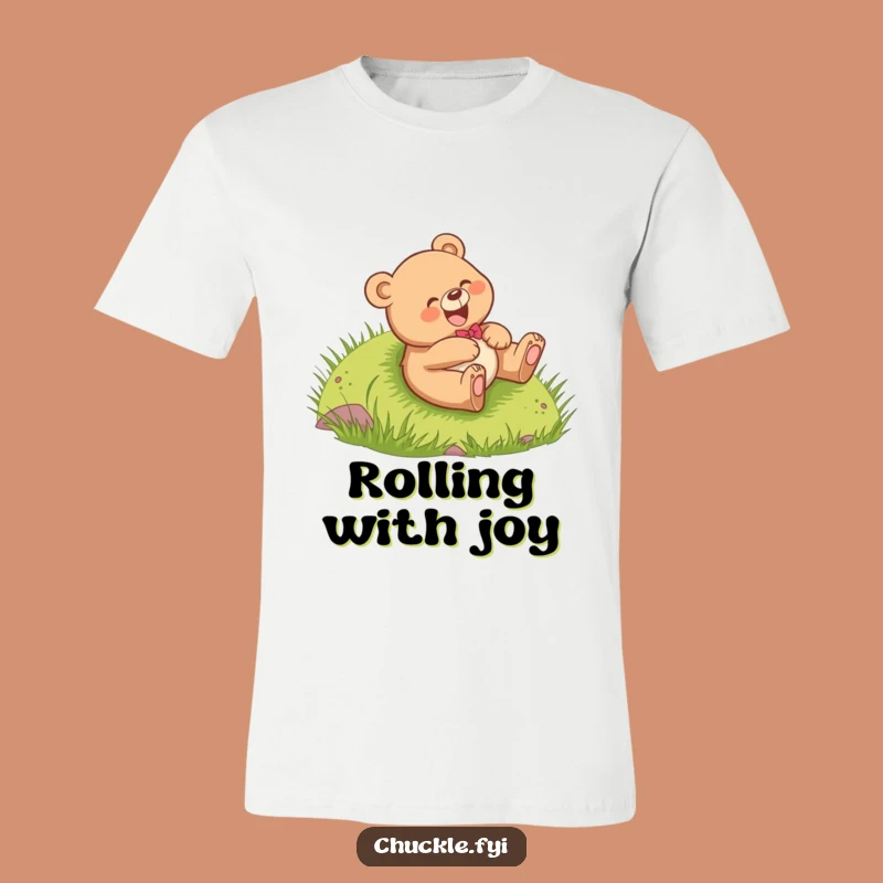 Funny Bear Cub T-Shirt: Giggling Hill Roll Fun, Cheerful & Cute Funny Gift