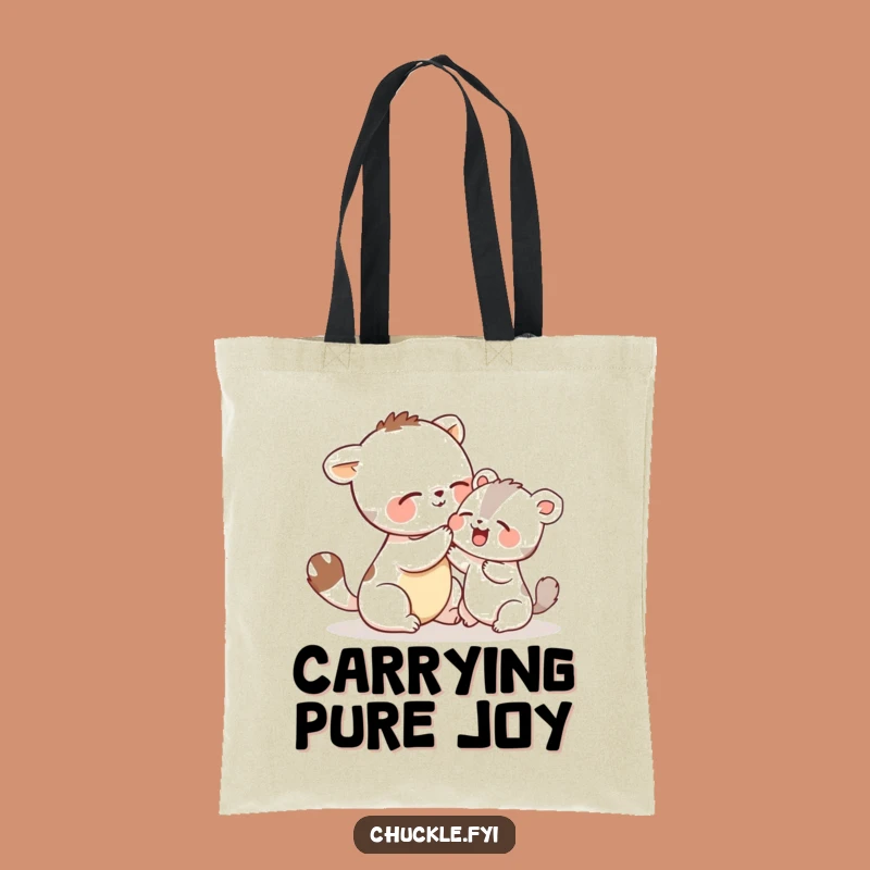 Funny Tickle Fight Animal Tote Bag: Carry Giggles and Humor, Perfect Gift