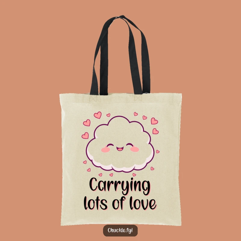 Funny Cloud Tote: Carry Your Love - A Hearty Gift for Everyday