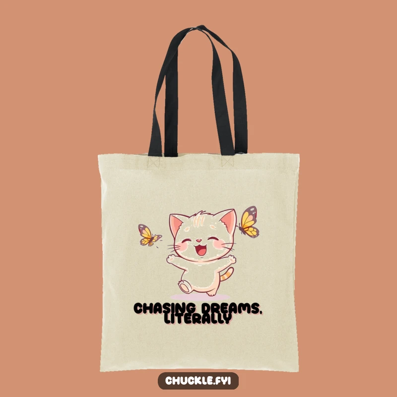 Funny Kitten Butterfly Tote Bag: Carry Joyful Moments, Practical Pet Accessory