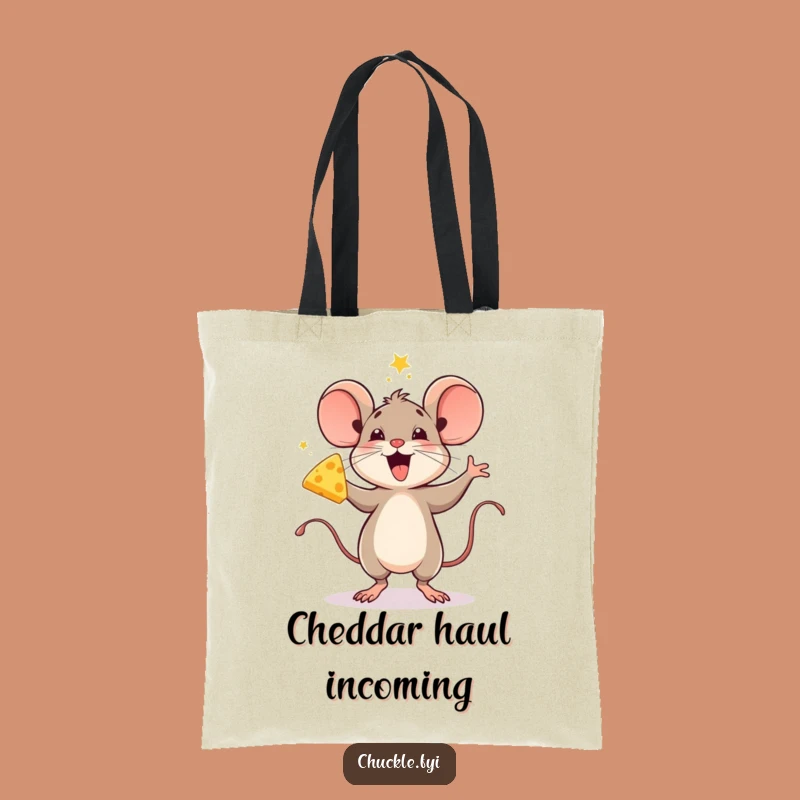 Funny Mouse Jigging with Cheese Tote Bag - Carry Your Celebration