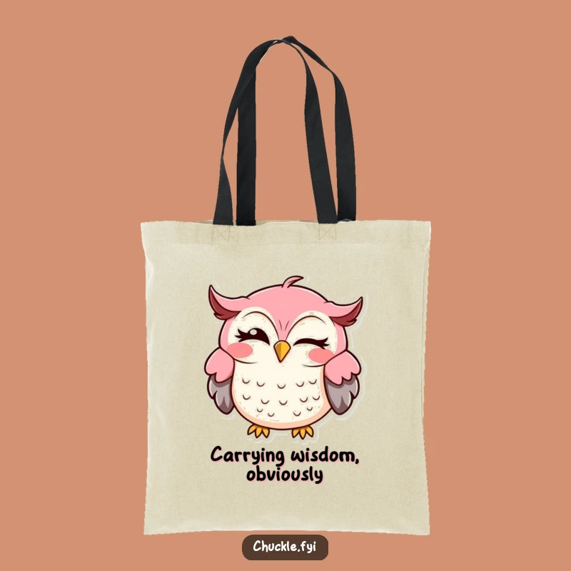 Funny Owl Tote Bag: Eco-Friendly & Hilarious Cartoon Carry-All