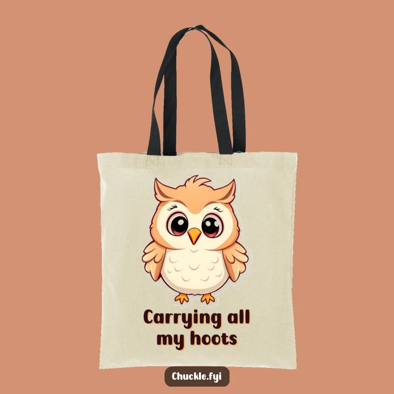Funny Owl Tote Bag: Spacious Cartoon Owl Carryall, Practical Laugh Gift