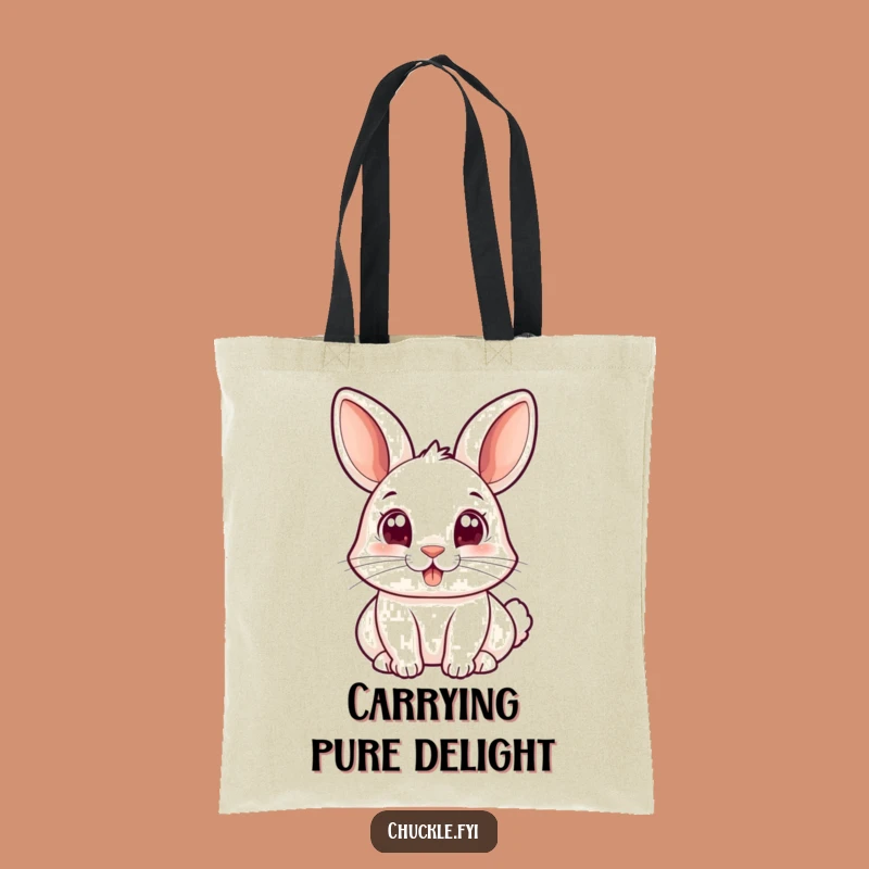 Funny Rabbit Nose Bopping Tote Bag - Durable and Joyful Carry-All